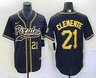 Men's Pittsburgh Pirates #21 Roberto Clemente Number Black Cool Base Stitched Baseball Jersey,We sell and wholesale Men's Pittsburgh Pirates #21 Roberto Clemente Number Black Cool Base Stitched Baseball Jersey on line form chian!